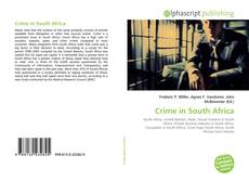 Bookcover of Crime in South Africa