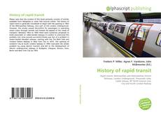 Bookcover of History of rapid transit