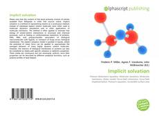 Couverture de Implicit solvation