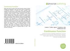 Copertina di Continuous Function