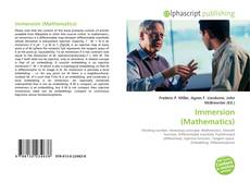 Immersion (Mathematics)的封面