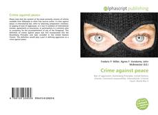 Bookcover of Crime against peace
