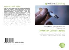 Bookcover of American Cancer Society