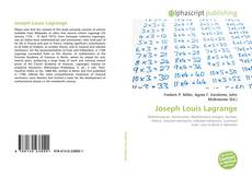 Copertina di Joseph Louis Lagrange