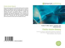 Portada del libro de Finite strain theory