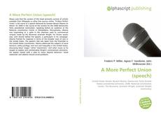 Buchcover von A More Perfect Union (speech)
