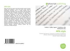 Borítókép a  APA style - hoz