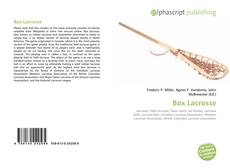 Box Lacrosse的封面
