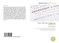 Lenition kitap kapağı