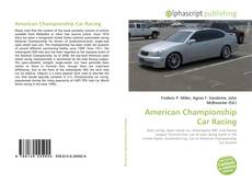 Portada del libro de American Championship Car Racing