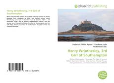Portada del libro de Henry Wriothesley, 3rd Earl of Southampton