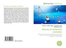 Bookcover of History of molecular evolution