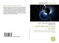 Copertina di Black hole information paradox