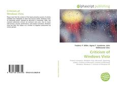 Bookcover of Criticism of Windows Vista