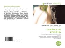 Bookcover of Buddhism and psychology