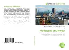 Bookcover of Architecture of Montreal