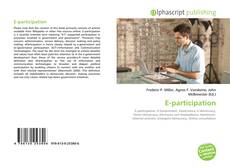 Bookcover of E-participation