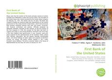 Couverture de First Bank of the United States