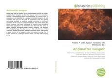 Antimatter weapon kitap kapağı