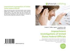 Borítókép a  Impeachment Investigations of United States Federal Officials - hoz