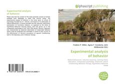 Copertina di Experimental analysis of behavior