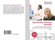 Capa do livro de Specification (technical standard) 