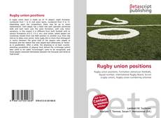 Couverture de Rugby union positions
