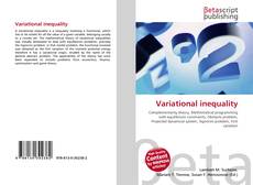 Couverture de Variational inequality