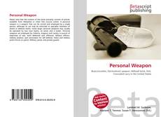 Couverture de Personal Weapon