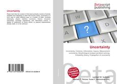 Couverture de Uncertainty