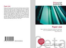 Capa do livro de Paper size 
