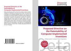 Capa do livro de Proposed Directive on the Patentability of Computer-Implemented Inventions 