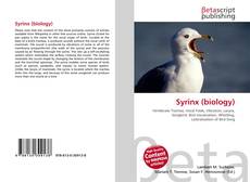 Обложка Syrinx (biology)