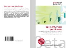 Portada del libro de Open XML Paper Specification