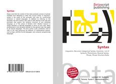 Buchcover von Syntax