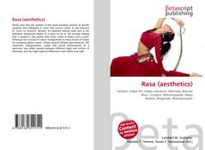 Buchcover von Rasa (aesthetics)