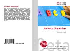 Bookcover of Sentence (linguistics)