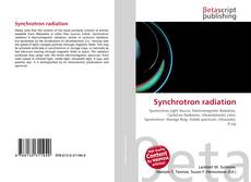 Bookcover of Synchrotron radiation