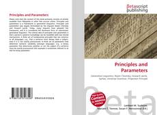 Couverture de Principles and Parameters