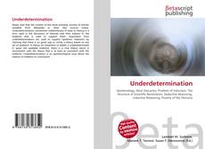 Couverture de Underdetermination