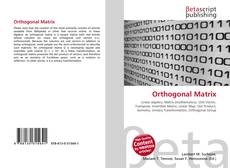 Bookcover of Orthogonal Matrix