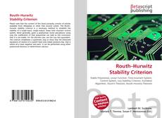 Bookcover of Routh–Hurwitz Stability Criterion