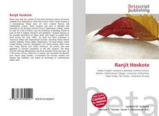 Ranjit Hoskote kitap kapağı