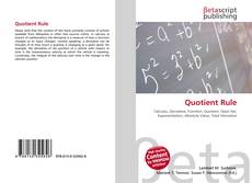 Bookcover of Quotient Rule