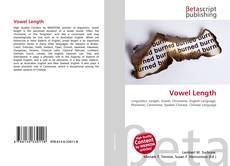 Capa do livro de Vowel Length 
