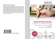 Copertina di Table of Prime Factors