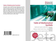 Buchcover von Table of Mathematical Symbols