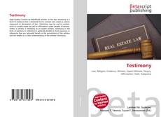 Buchcover von Testimony
