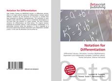 Bookcover of Notation for Differentiation