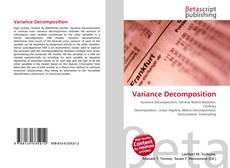 Capa do livro de Variance Decomposition 